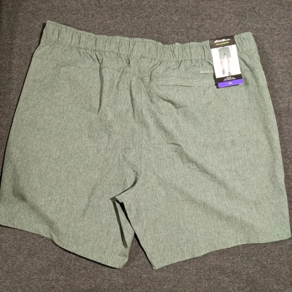NWT Men's Eddie Bauer shorts pull on drawstring waist‎ polyester spandex XXL